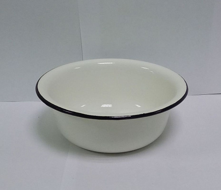 Тарелка эмалированная белая, 1 литр